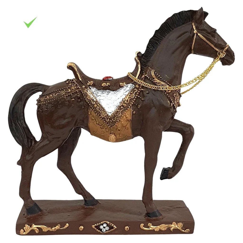 Cavalo Marchador com Cela Completo – Decoração Artesanal