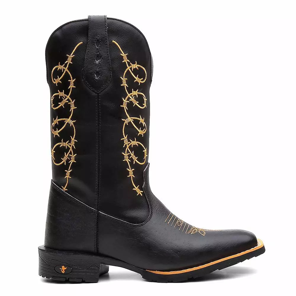 Bota Texana Masculina "Arame Dourado" - Esporatto