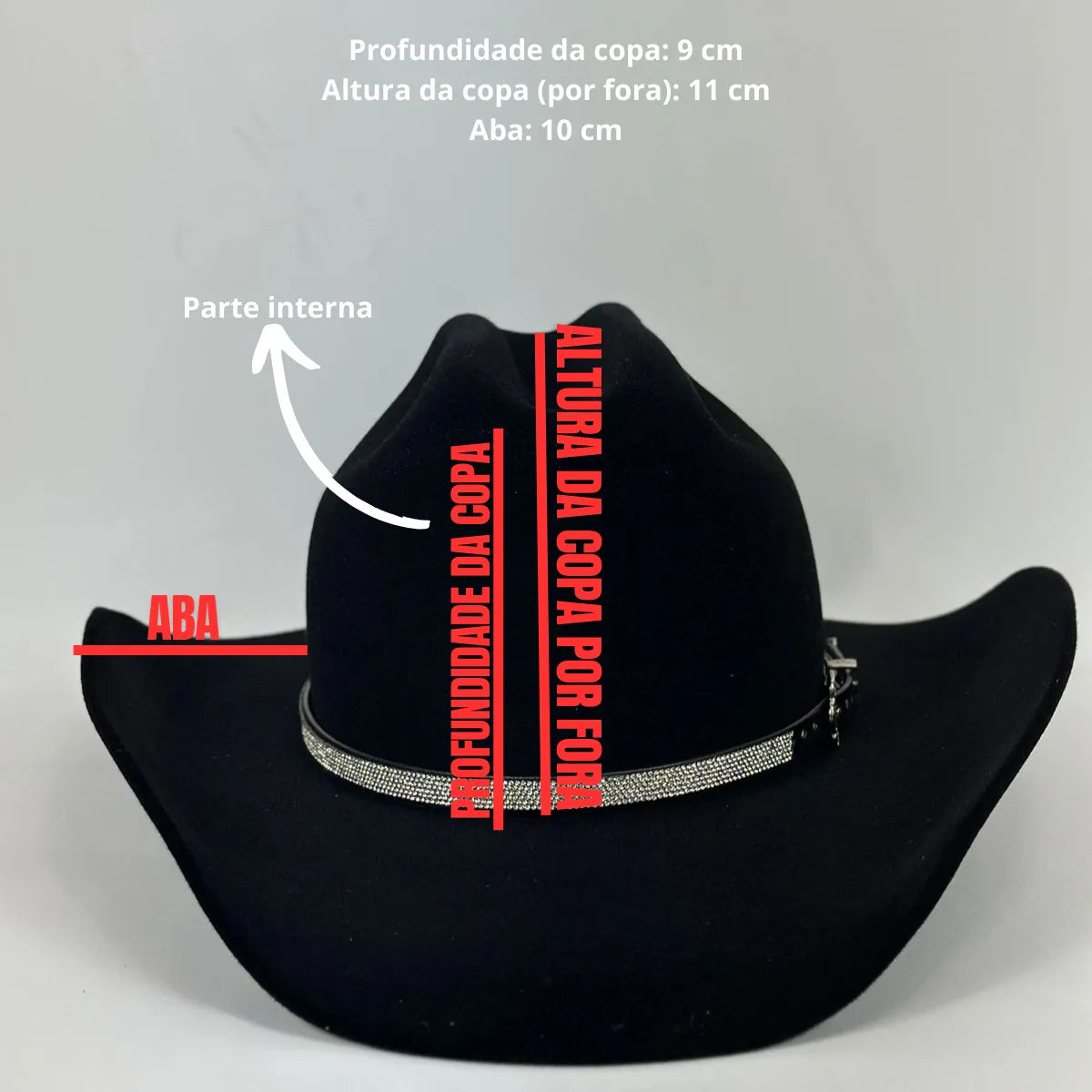 Chapéu De Strass Country/rodeio/pecuária/boideira/ana Castel