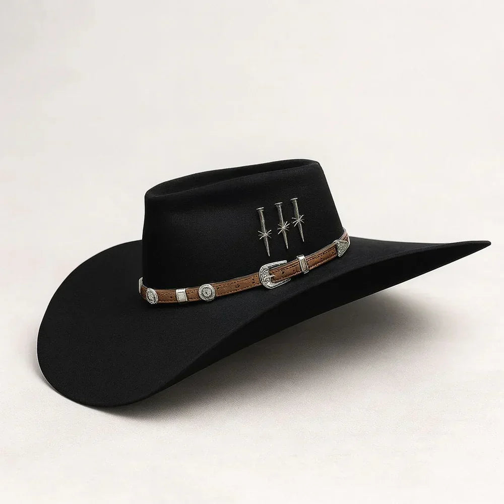 Chapeu 3 Cravos Americano Preto